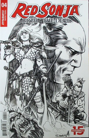 [Red Sonja: Birth of the She-Devil #4 (Retailer Incentive B&W Cover - Sergio Davila)]