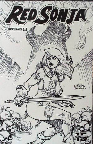 [Red Sonja (series 8) Issue #8 (Retailer Incentive B&W Cover - Joseph Michael Linsner)]