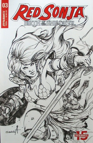 [Red Sonja: Birth of the She-Devil #3 (Retailer Incentive B&W Cover - Sergio Davila)]