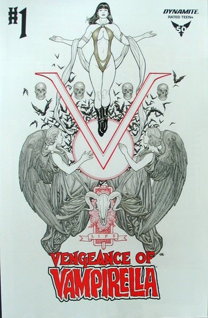 [Vengeance of Vampirella (series 2) #1 (Retailer Incentive B&W Line Art Cover - Frank Cho)]
