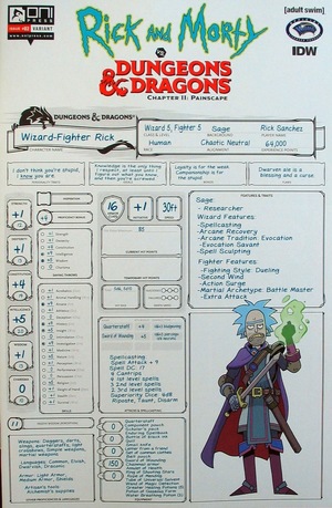 [Rick and Morty Vs. Dungeons & Dragons II: Painscape #2 (Variant Character Sheet Cover)]