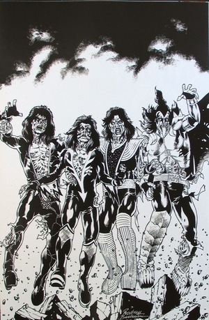 [KISS - Zombies #1 (FOC Incentive B&W Virgin Cover - Rodney Buchemi)]