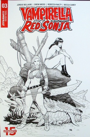 [Vampirella / Red Sonja #3 (Retailer Incentive B&W Cover - Frank Cho)]