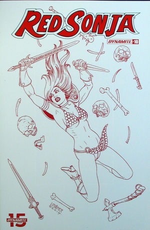 [Red Sonja (series 8) Issue #10 (FOC Incentive Blood Red Cover - Joseph Michael Linsner)]