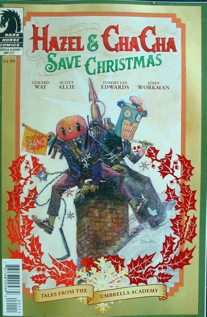 [Hazel and Cha Cha Save Christmas - Tales from the Umbrella Academy (regular cover - Tommy Lee Edwards foil wreath)]