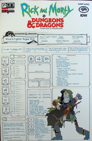 [Rick and Morty Vs. Dungeons & Dragons II: Painscape #3 (Variant Character Sheet Cover)]