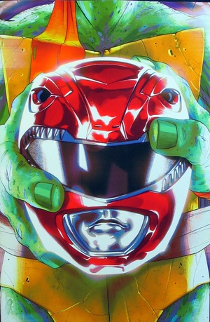 [Mighty Morphin Power Rangers / Teenage Mutant Ninja Turtles #1 (1st printing, variant Helmet / Michelangelo cover - Goni Montes)]