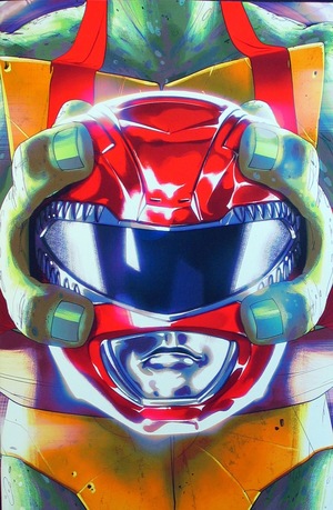 [Mighty Morphin Power Rangers / Teenage Mutant Ninja Turtles #1 (1st printing, variant Helmet / Raphael cover - Goni Montes)]