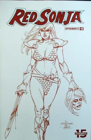 [Red Sonja (series 8) Issue #11 (FOC Incentive Blood Red Cover - Joseph Michael Linsner)]