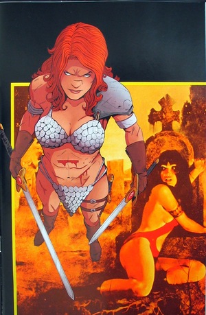 [Vampirella / Red Sonja #4 (Retailer Incentive Virgin Cover - Drew Moss, Rebecca Nalty & Frank Frazetta)]