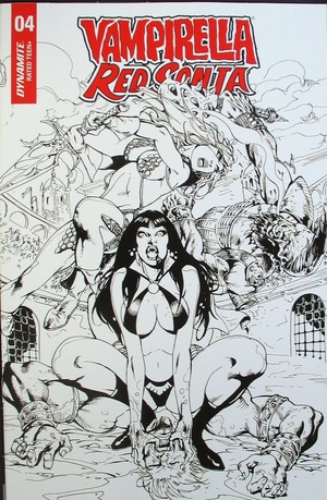 [Vampirella / Red Sonja #4 (FOC Incentive B&W Cover - Roberto Castro)]