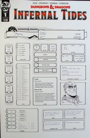 [Dungeons & Dragons - Infernal Tides #1 (Cover B - character sheet)]