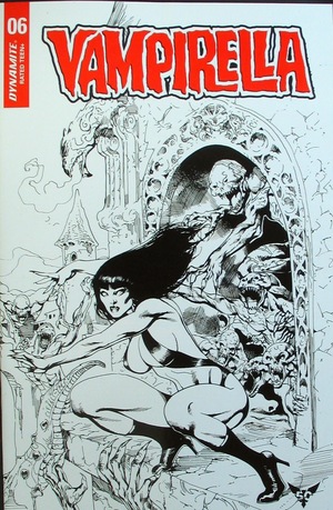 [Vampirella (series 8) #6 (Bonus FOC B&W Variant Cover - Roberto Castro)]