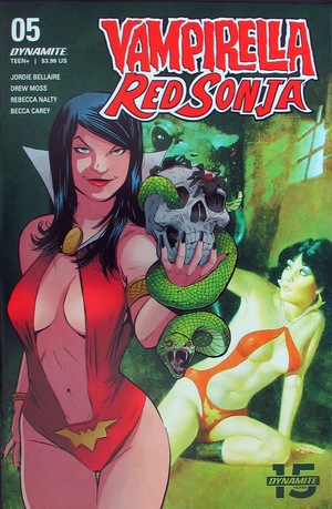 [Vampirella / Red Sonja #5 (Cover F - Drew Moss, Rebecca Nalty & Frank Frazetta)]