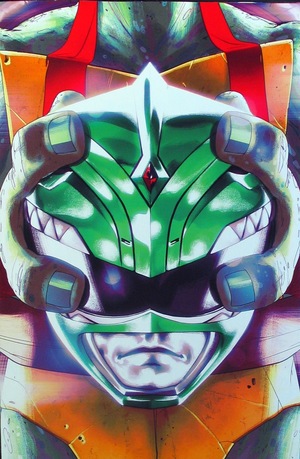 [Mighty Morphin Power Rangers / Teenage Mutant Ninja Turtles #3 (variant Green Helmet cover - Goni Montes)]