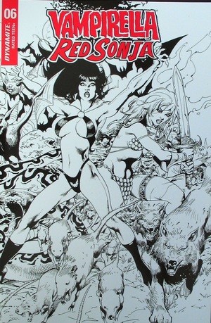 [Vampirella / Red Sonja #6 (Bonus FOC Incentive B&W Cover - Roberto Castro)]