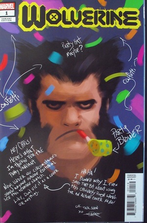 [Wolverine (series 7) No. 1 (1st printing, variant party sketch cover - Rahzzah)]