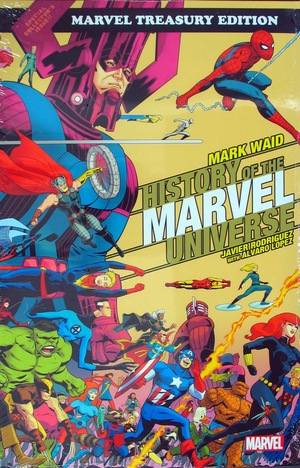 [History of the Marvel Universe - Treasury Edition (SC, variant cover - Javier Rodriguez)]