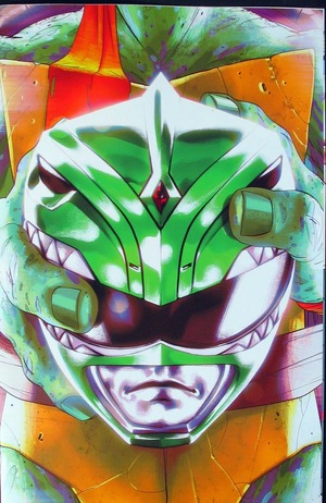 [Mighty Morphin Power Rangers / Teenage Mutant Ninja Turtles #4 (variant Green Helmet cover - Goni Montes)]