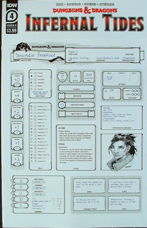[Dungeons & Dragons - Infernal Tides #4 (Cover B - character sheet)]