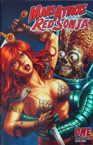 [Mars Attacks / Red Sonja #1 (Retailer Incentive Trading Card Homage cover - Alan Quah)]