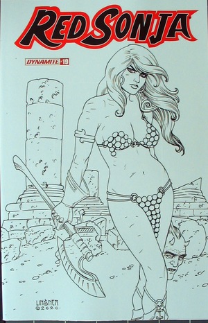 [Red Sonja (series 8) Issue #19 (Retailer Incentive B&W Cover - Joseph Michael Linsner)]