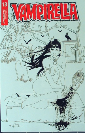 [Vampirella (series 8) #13 (Retailer Incentive B&W Cover - Ergun Gunduz)]