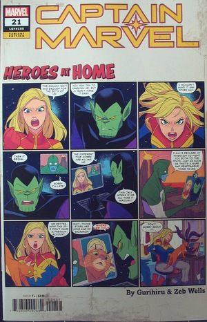 [Captain Marvel (series 11) No. 21 (variant Heroes at Home cover - Gurihiru)]