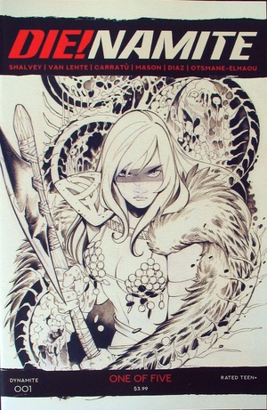 [Die!Namite #1 (Retailer Incentive B&W Red Sonja Cover - Peach Momoko)]