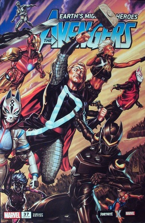 [Avengers (series 7) No. 37 (variant wraparound Fortnite cover - Mark Brooks)]