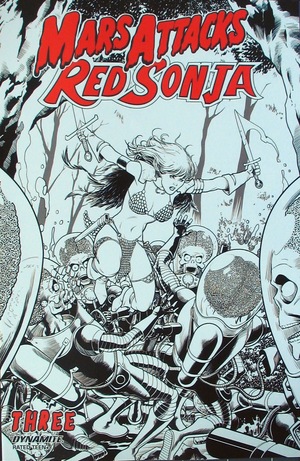 [Mars Attacks / Red Sonja #3 (Retailer Incentive B&W Cover - Barry Kitson)]