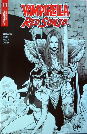 [Vampirella / Red Sonja #11 (Retailer Incentive B&W Homage Cover - Brent Peeples)]
