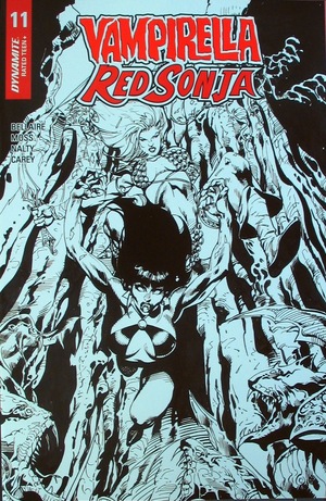 [Vampirella / Red Sonja #11 (Bonus FOC Incentive B&W Cover - Roberto Castro)]