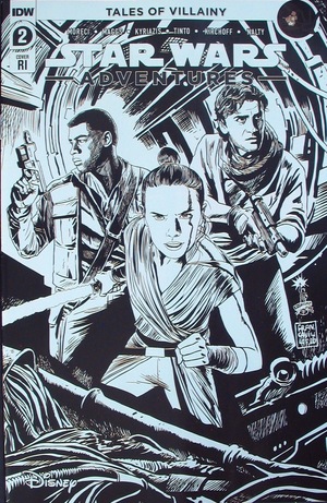 [Star Wars Adventures (series 2) #2 (Retailer Incentive B&W Cover - Francesco Francavilla)]