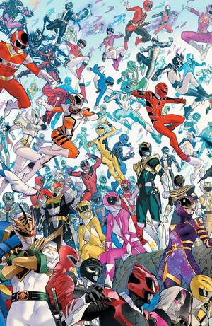 [Mighty Morphin #2 (1st printing, variant connecting Every Ranger Ever cover - Dan Mora)]