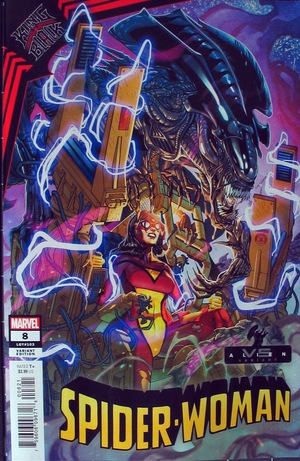[Spider-Woman (series 7) 8 (variant Marvel Vs. Alien cover - Javier Garron)]