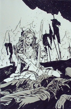 [Red Sonja: The Superpowers #2 (Bonus FOC Incentive B&W Virgin Cover - Vincenzo Federici)]