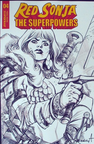 [Red Sonja: The Superpowers #4 (Bonus FOC B&W Cover - Sergio Davila)]