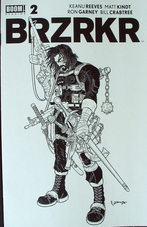 [BRZRKR #2 (1st printing, secret variant cover - Rafael Grampa, B&W with black logo)]