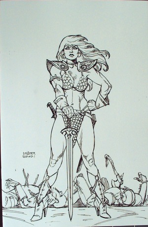 [Invincible Red Sonja #1 (Retailer Incentive Virgin Sketch Cover - Joseph Michael Linsner)]