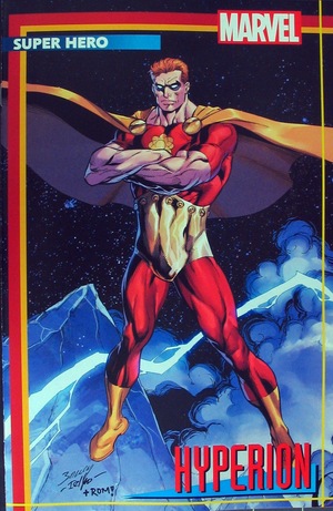 [Heroes Reborn (series 3) No. 2 (variant connecting Trading Card cover: Hyperion - Mark Bagley)]