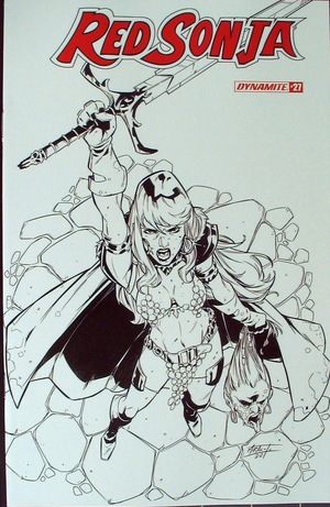 [Red Sonja (series 8) Issue #27 (Premium FOC B&W Cover - Alessandro Miracolo)]