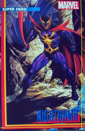 [Heroes Reborn (series 3) No. 5 (variant connecting Trading Card cover: Nighthawk - Mark Bagley)]