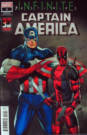 [Captain America Annual (series 3) No. 1 (variant Deadpool 30th Anniversary cover - Rob Liefeld)]