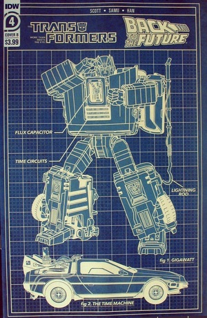 [Transformers / Back to the Future #4 (Cover B - Chris Panda)]