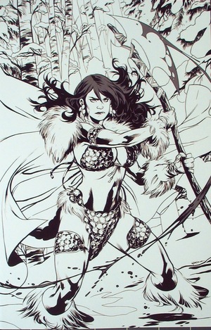 [Red Sonja: Black White Red #1 (Retailer Incentive Pencils & Inks Virgin Cover - Emanuella Lupacchino)]