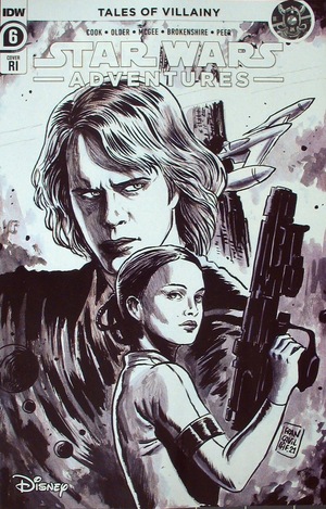 [Star Wars Adventures (series 2) #6 (Retailer Incentive B&W Cover - Francesco Francavilla)]