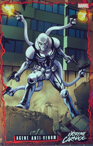 [Extreme Carnage No. 1: Alpha (variant connecting Trading Card cover: Agent Anti-Venom, Jeff Johnson)]