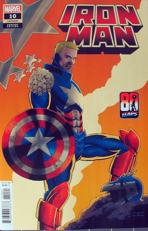 [Iron Man (series 6) No. 10 (variant 80 Years of Captain America cover - John Cassaday)]