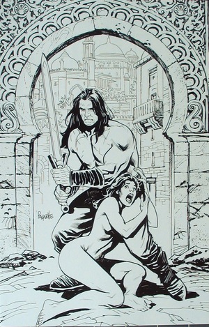 [Cimmerian - The Man-Eaters of Zamboula #1 (Cover K - Yanick Paquette B&W Virgin Incentive)]